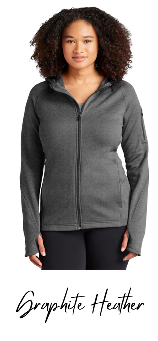 Embroidered Jacket - Ladies Tech Fleece Full-Zip Hooded Jacket