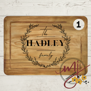 Floral 1 Personalized Cutting Board