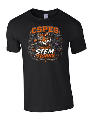 CSPES STEM Tigers "Curious, Creative, Built to Discover" T-Shirt