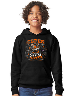 CSPES STEM Tigers "Curious, Creative, Built to Discover" Hoodie