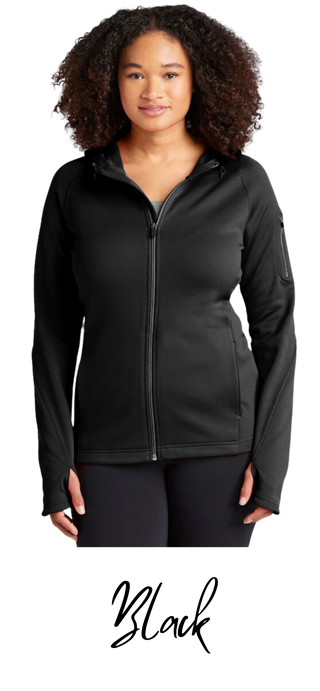 Embroidered Jacket - Ladies Tech Fleece Full-Zip Hooded Jacket