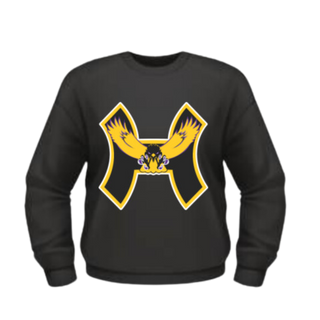 9U Hawks Black Wings Crewneck Sweatshirt