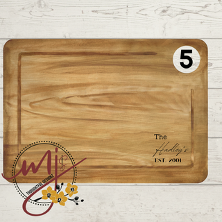 Modern Simple Personalized Cutting Board