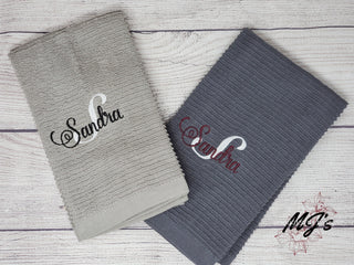 Personalized Monogrammed Kitchen Towel Set